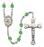 Saint Maximilian Kolbe Engravable Rosary with Peridot Beads