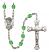 Saint Michael the Archangel Engravable Rosary with Peridot Beads