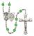 Saint Michael and EMT Rosary with Peridot Beads