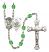 Saint Michael and Marines Rosary with Peridot Beads