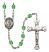 San Peregrino Engravable Rosary with Peridot Beads