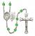 Scapular Engravable Rosary with Peridot Beads