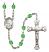 Saint Veronica Engravable Rosary with Peridot Beads