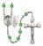 Guardian Angel and Air Force Rosary with Peridot Beads