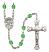 Angel de la Guardia Engravable Rosary with Peridot Beads