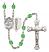 Sts. Cosmas & Damian and Doctors Rosary with Peridot Beads