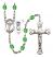 Saint Christopher and Cheerleading Rosary with Peridot Beads