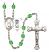 Saint Christopher and Gymnastics Rosary with Peridot Beads