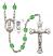 Saint Christopher and Lacrosse Rosary with Peridot Beads