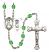 Saint Christopher and Softball Rosary with Peridot Beads