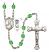 Saint Christopher and Track & Field Rosary with Peridot Beads