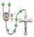 Saint Christopher and Swimming Rosary with Peridot Beads