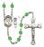 Saint Christopher and Martial Arts Rosary with Peridot Beads