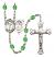 Saint Sebastian and Cheerleading Rosary with Peridot Beads