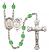 Saint Sebastian and Gymnastics Rosary with Peridot Beads