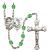 Saint Cecilia and Marching Band Rosary with Peridot Beads