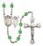 Saint Sebastian and Volleyball Rosary with Peridot Beads