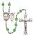 Saint Sebastian and Fishing Rosary with Peridot Beads