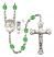 Saint Christopher and Water Polo-Men Rosary with Peridot Beads