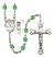 Saint CHRISTOPHER and Water Polo-Women Rosary with Peridot Beads