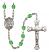 Saint Germaine Cousin Engravable Rosary with Peridot Beads