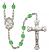 Saint Elizabeth Ann Seton Engravable Rosary with Peridot Beads