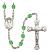 Saint Dominic Savio Engravable Rosary with Peridot Beads