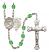 Our Lady of Mount Carmel Rosary with Peridot Beads