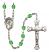 Blessed Caroline Gerhardinger Engravable Rosary with Peridot Beads