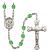 Saint Meinrad of Einsiedeln Engravable Rosary with Peridot Beads