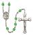 Saint Eustachius Engravable Rosary with Peridot Beads