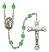 Saint Raymond of Penafort Engravable Rosary with Peridot Beads