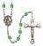 Our Lady of Assumption Engravable Rosary with Peridot Beads