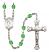 Saint Columbkille Engravable Rosary with Peridot Beads