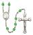 Saint Jeanne Chezard de Matel Engravable Rosary with Peridot Beads