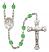 Sts. Peter & Paul Engravable Rosary with Peridot Beads