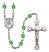 Our Lady Rosa Mystica Engravable Rosary with Peridot Beads