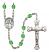 Guardian Angel Protector Engravable Rosary with Peridot Beads