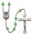 Divino Nino Engravable Rosary with Peridot Beads