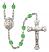 Saint Norbert of Xanten Engravable Rosary with Peridot Beads