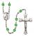 Saint Emma Uffing Engravable Rosary with Peridot Beads