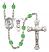 Saint Christopher and Tennis Rosary with Peridot Beads