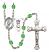 Saint Christopher and Softball Rosary with Peridot Beads