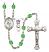 Saint Christopher and Wrestling Rosary with Peridot Beads