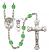 Saint Christopher and Dance Rosary with Peridot Beads