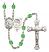 Saint Sebastian and Soccer Rosary with Peridot Beads