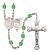 Saint Sebastian and Gymnastics Rosary with Peridot Beads