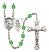 Guardian Angel and Soccer Rosary with Peridot Beads