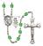 Guardian Angel and Hockey Rosary with Peridot Beads