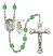 Guardian Angel and Golf Rosary with Peridot Beads